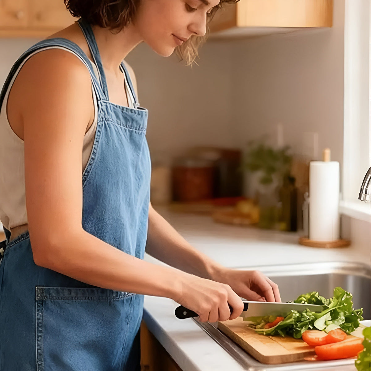 Icone™ DenimApron: Stilfuldt Komfortabelt Cross-Back Denimforklæde