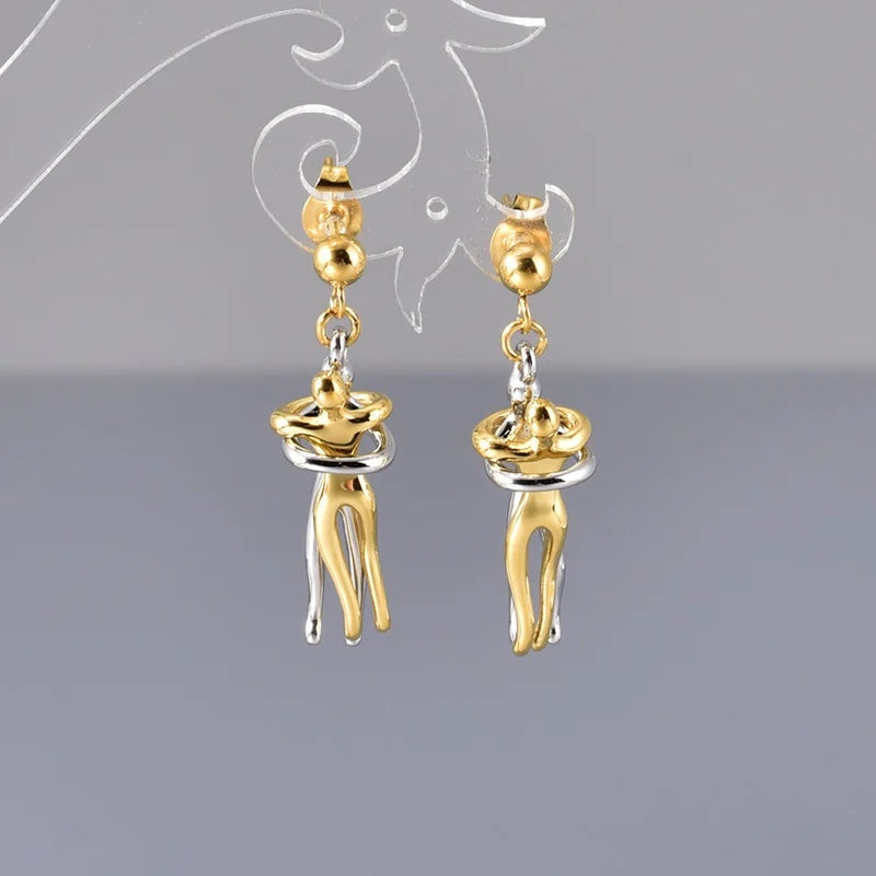 Jewelance™ LoversEarrings 1+1 GRATIS: Elegant Kærestes Omfavnelse Design Mode Øreringe