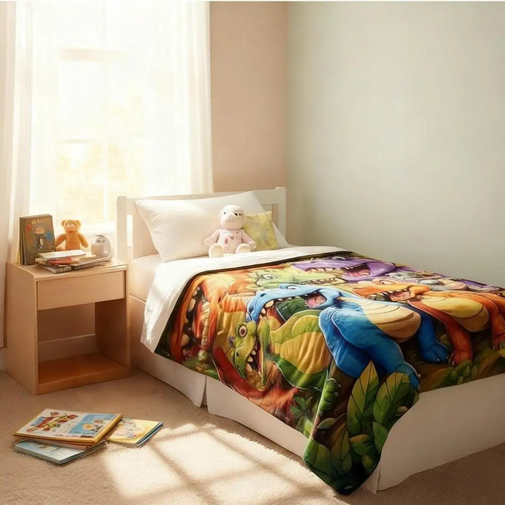 Kletshuts™ DinosaurBlanket: Blødt Og Hyggeligt Børn Kaste Dinosaur Tæppe