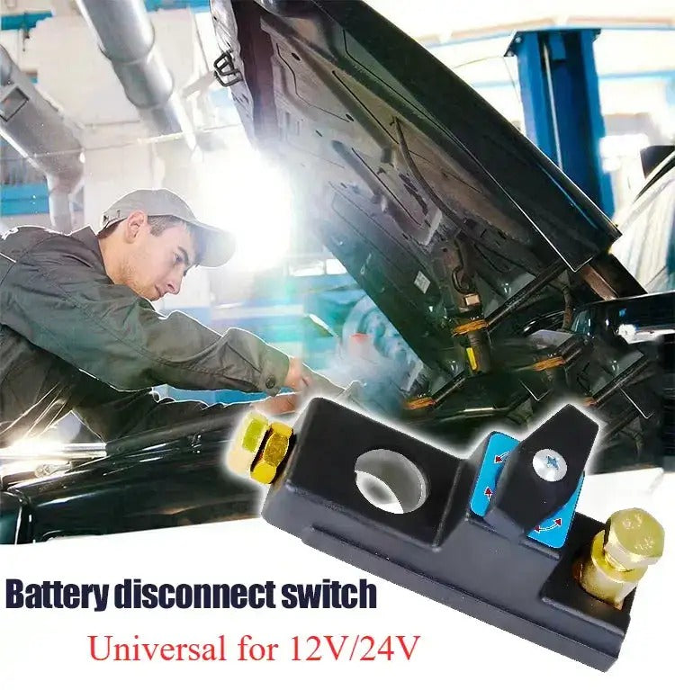 BatterySwitch 1+1 GRATIS - 12V / 24V Bilbatteri Afbryder Kontakt