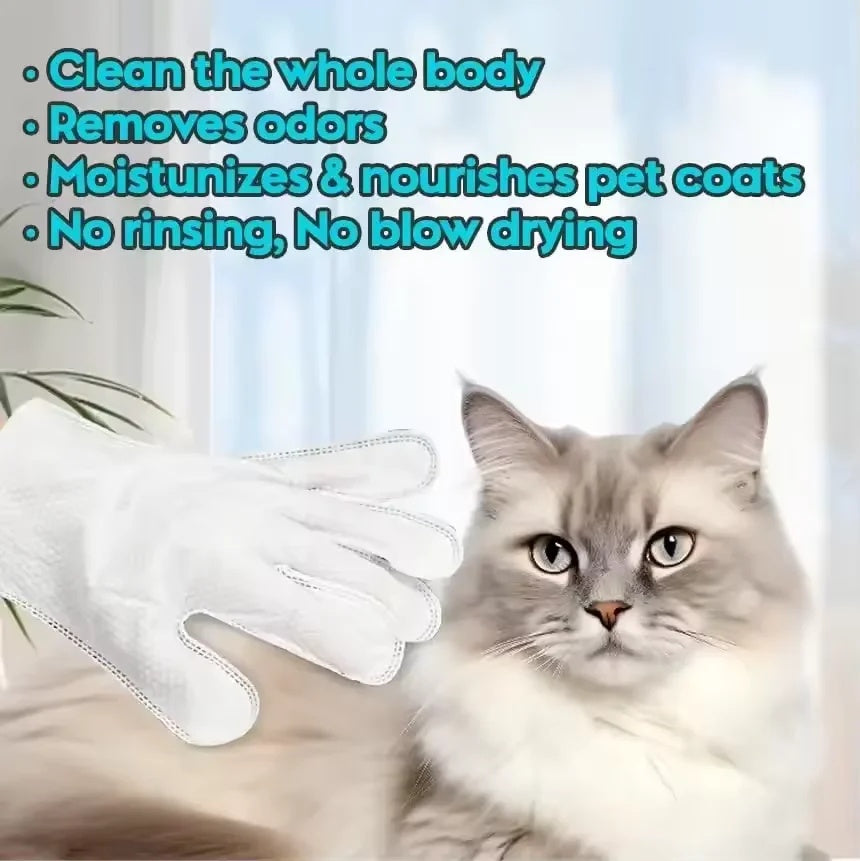 DogCatFri™ GloveWipes: Deodoriserende Handskerens Til Kæledyrpleje Og Rengøring