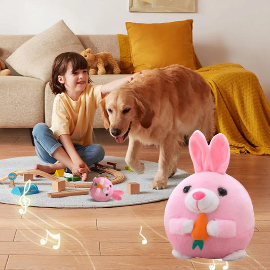 DogCatFri™ BouncingToy: Interaktiv Hoppende Kæledyr Plys Legetøjsbold