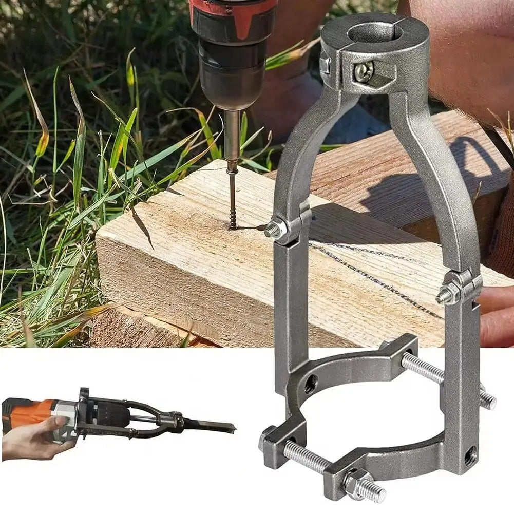 DrillBracket - Træbearbejdning Firkantet Hul Bor Bits Adapter Beslag