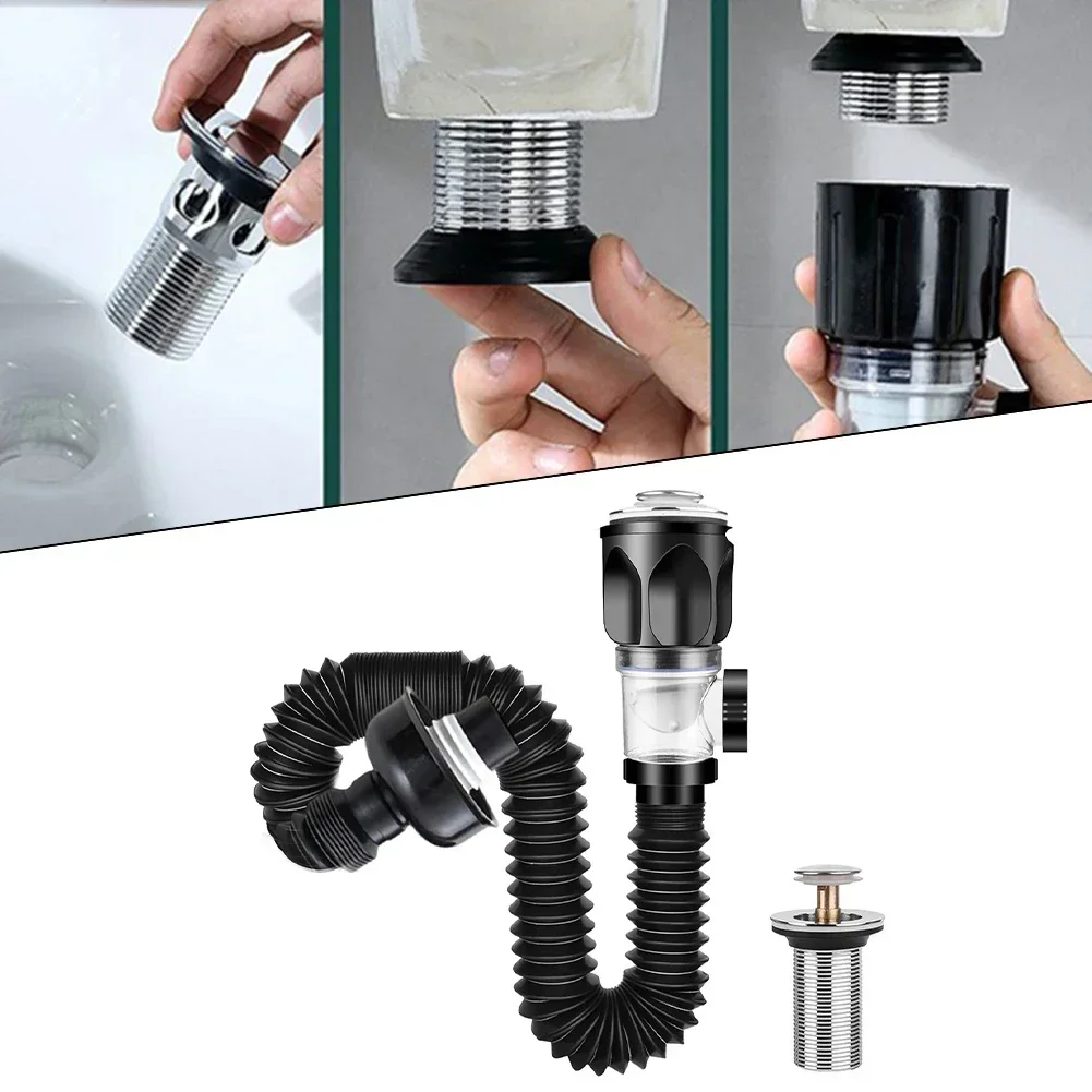 Globetrek° DrainPipe 1+1 GRATIS - Universelt Anti-Lugt Anti-Stop Telescopisk Dræn Rør System
