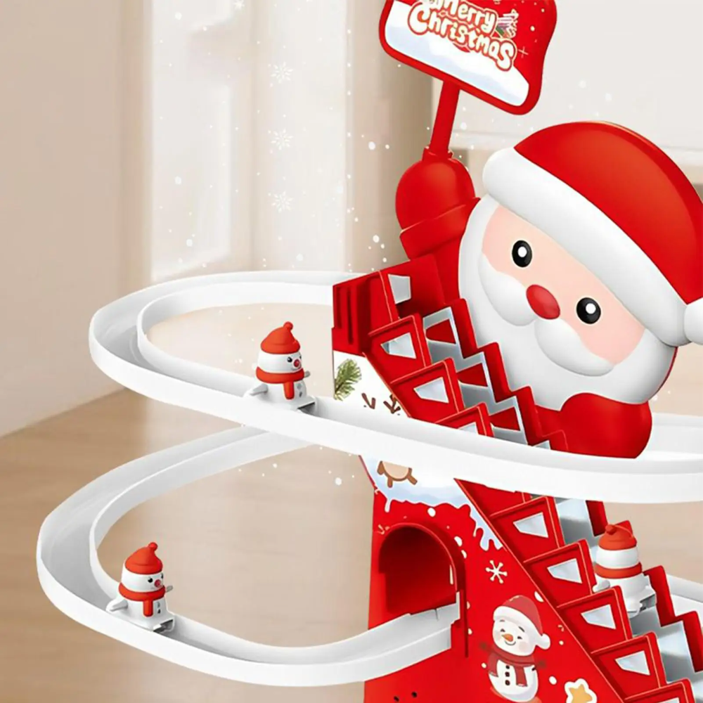Kletshuts™ SantaSlide: Jul Julemanden Klatring Og Racing Rutsjebane Spor Legetøj