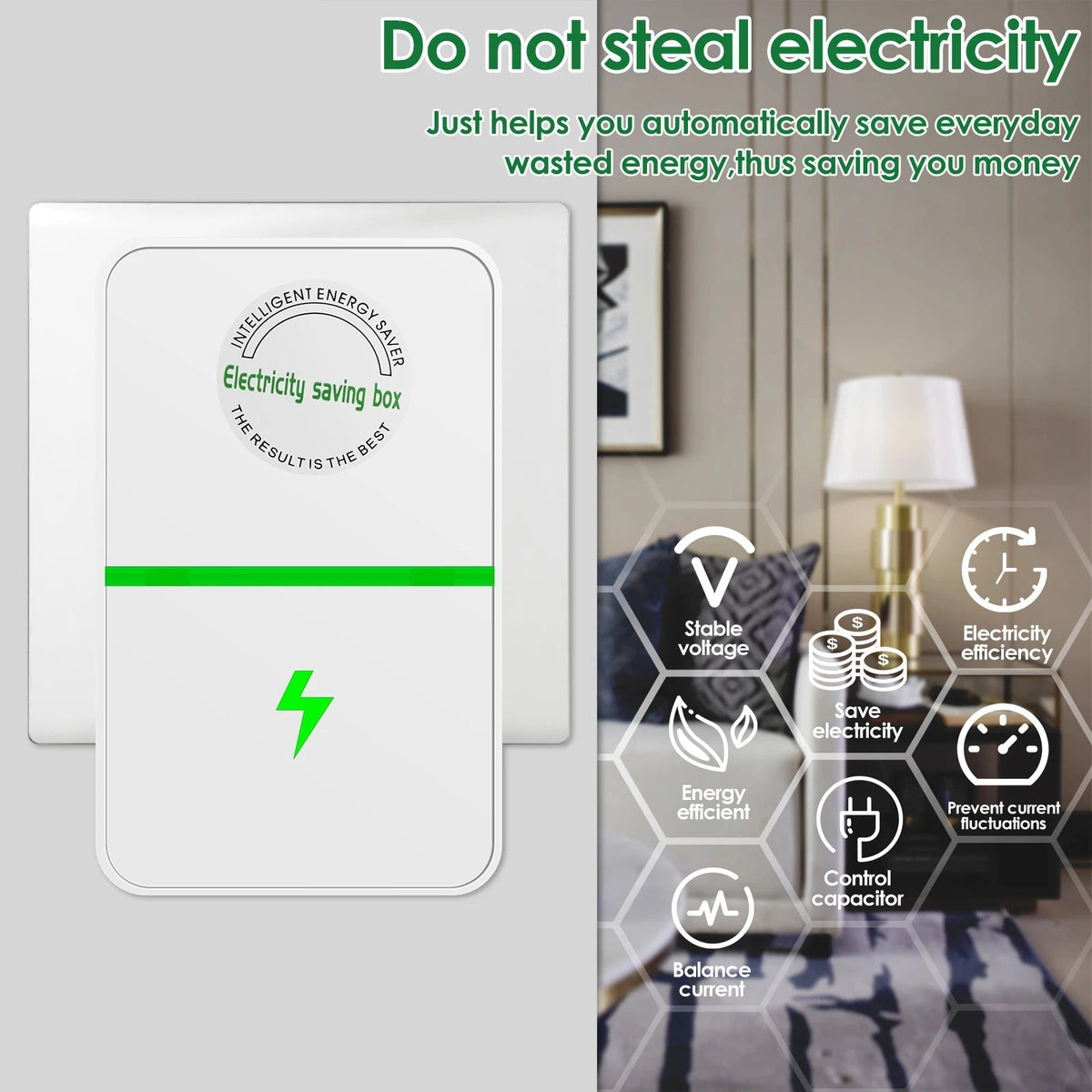 Globetrek° SaverDevice 1+1 GRATIS: Smart Strøm Energi Tilslutnings- Sparer Enhed