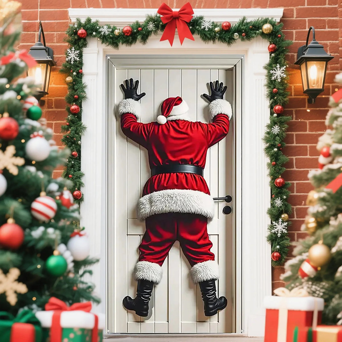 Icone™ HangingSanta: Jul Tilbagedråbe Hængende Julemand Dør Dekoration