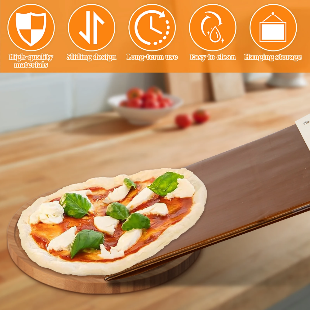 Globetrek° PizzaPeel: Høj kvalitet Non-stick Pizza Slide Peel Køkken Værktøj