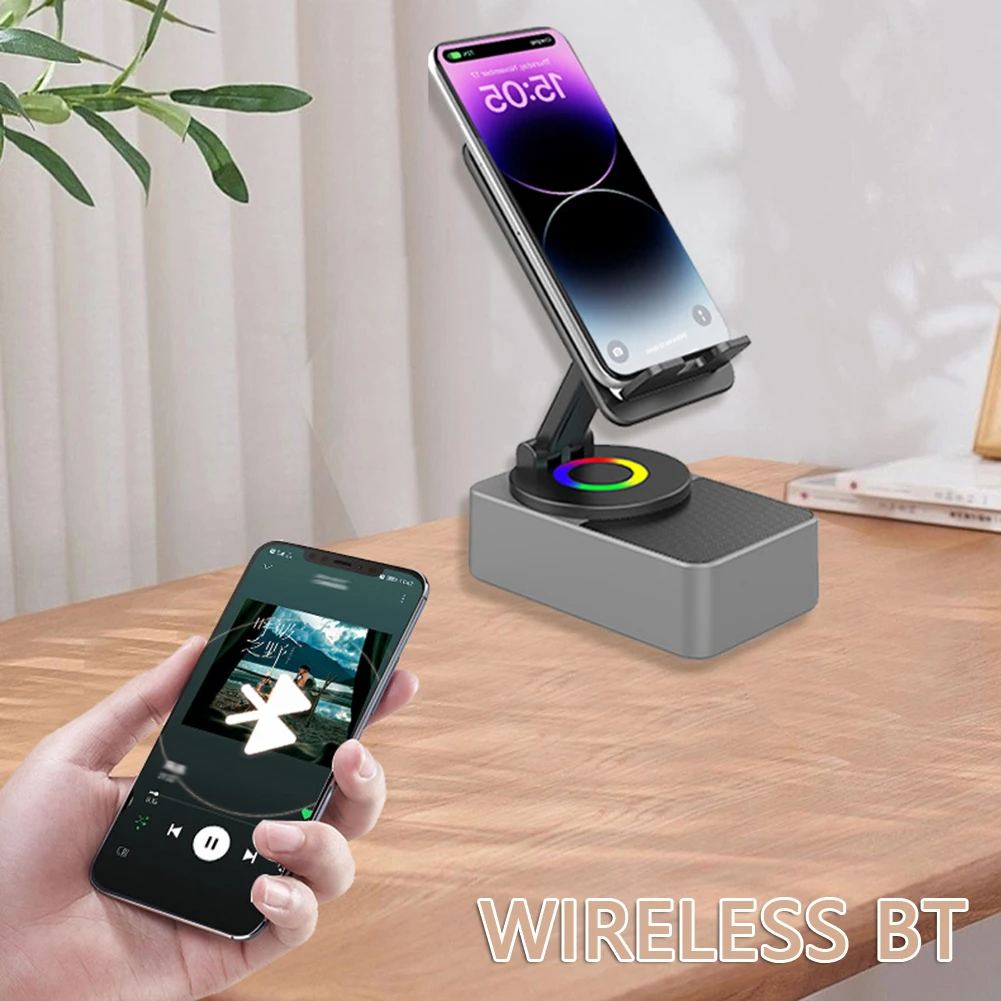 Holder360° PowerSpeaker: 3-I-1 Telefonholder Bluetooth-Højttaler Og Bærbar Powerbank