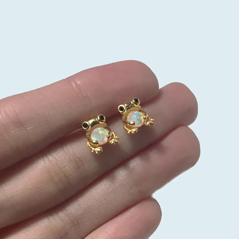 Jewelance™ FrogGem 1+1 GRATIS: Minimalistiske Mode Frog Gem Øreringe