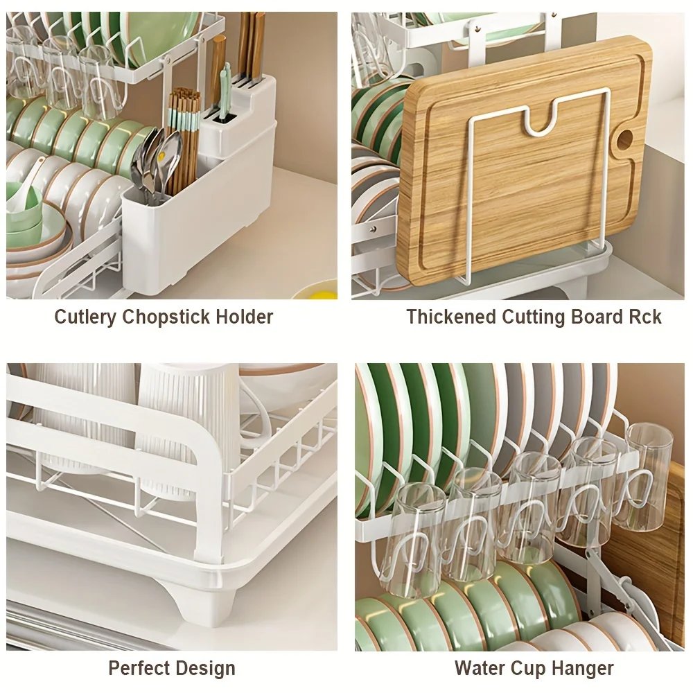 Globetrek° KitchenRack: Multi-Formål Hurtigtørrende Køkken Dræn Rack