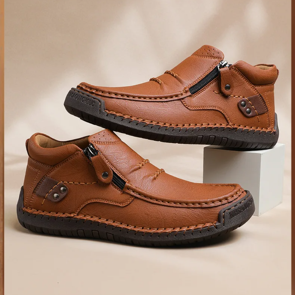 Happy™ ClassyBoots: Mænds Stilfuld Let Slip-On Retro Elegant Støvler