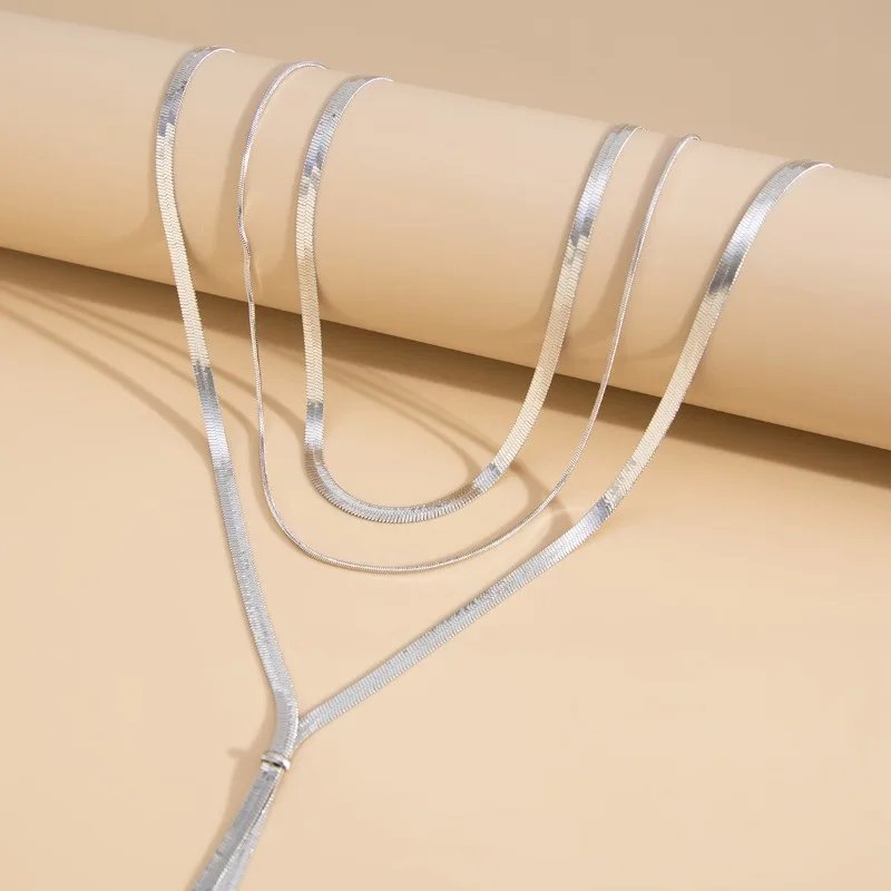 Jewelance™ MultilayerNecklace 1+1 GRATIS: Elegant Multilayer Flad Kæde Frynse Mode Halskæde