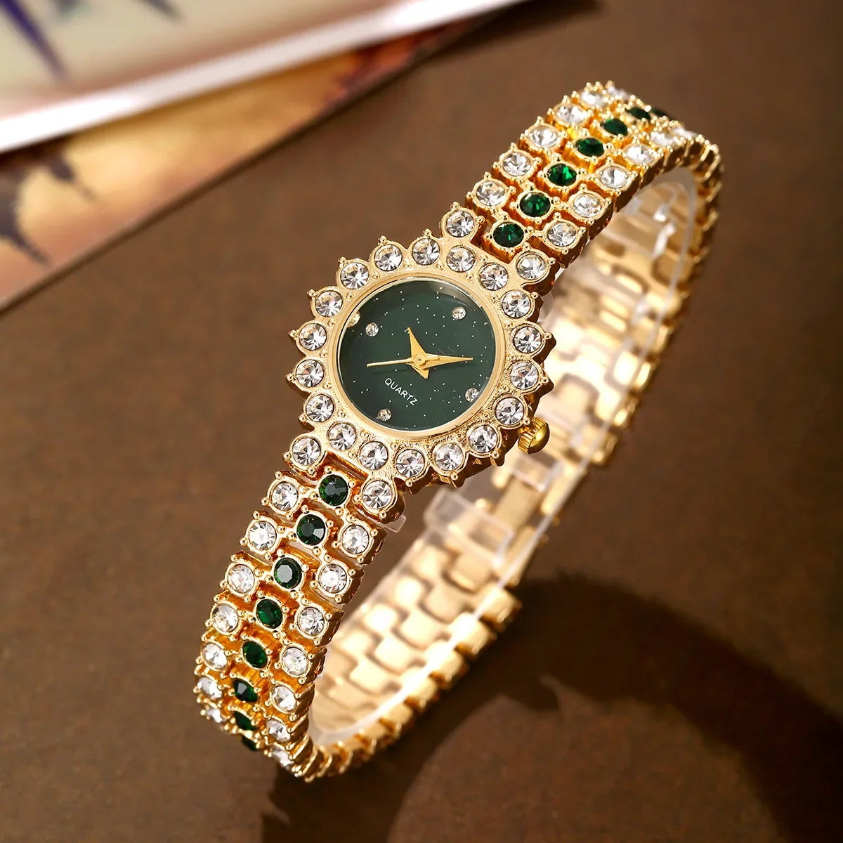 Jewelance™ JewelrySet: Mode Luksus Smaragd Grøn Smykker Sæt Gave Æske