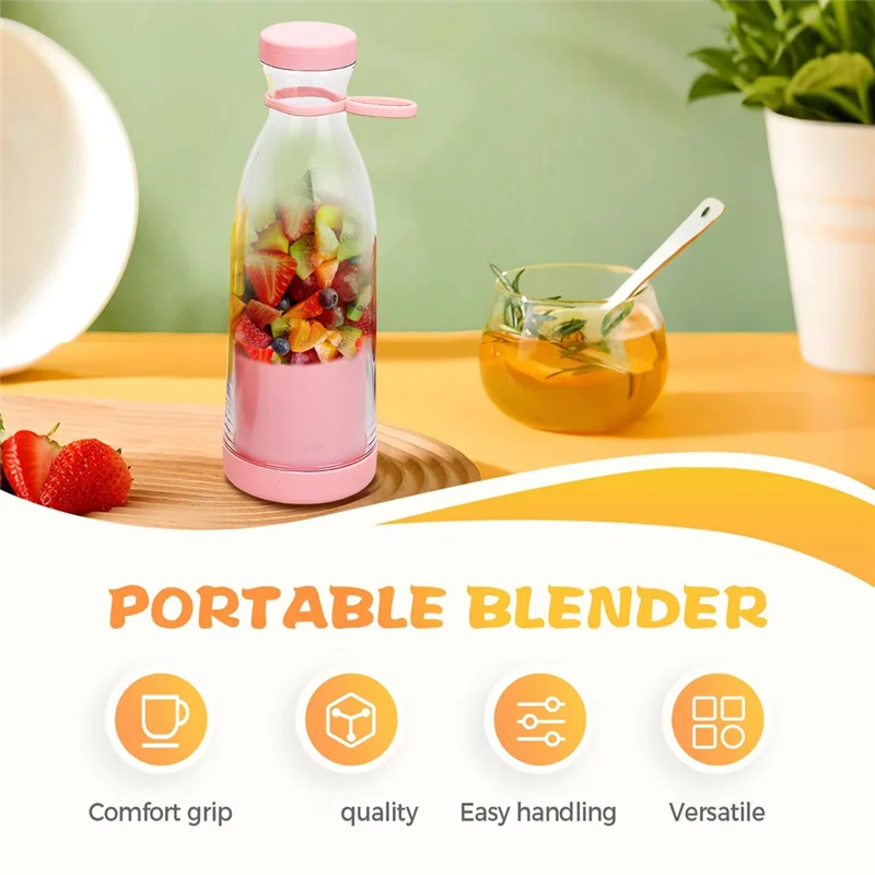 Globetrek° PortableBlender: Genopladelig Mini Elektrisk Smoothie Og Juice Maskine Bærbar Blender