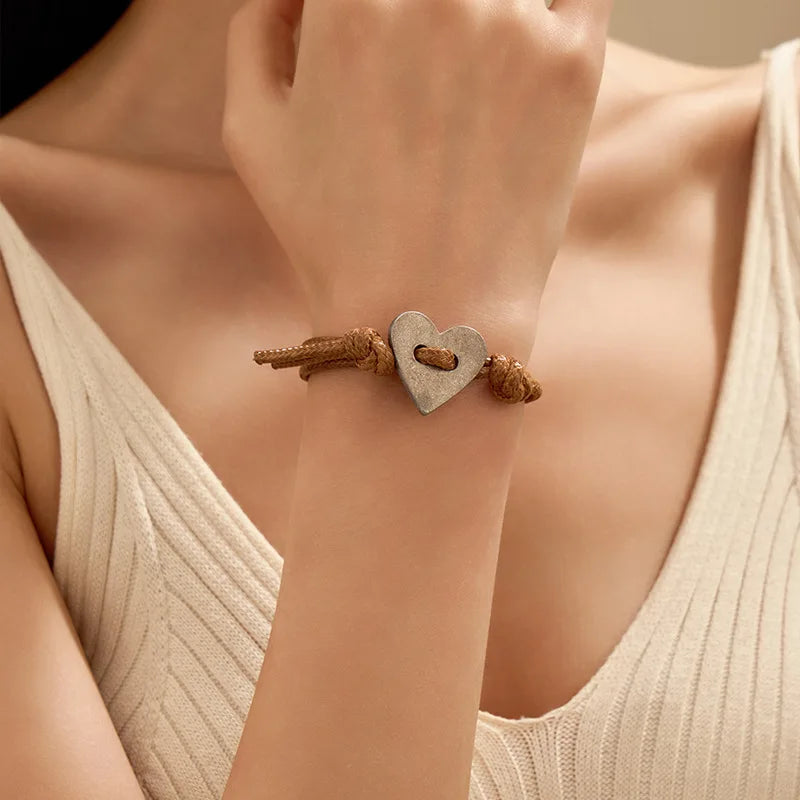 Jewelance™ KnottedBracelet 1+2 GRATIS - Bohème Med Knuder Hjerte Sten Armbånd