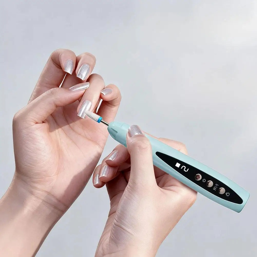 ElectricFile - Bærbar Elektrisk Neglefil Med LED-lys