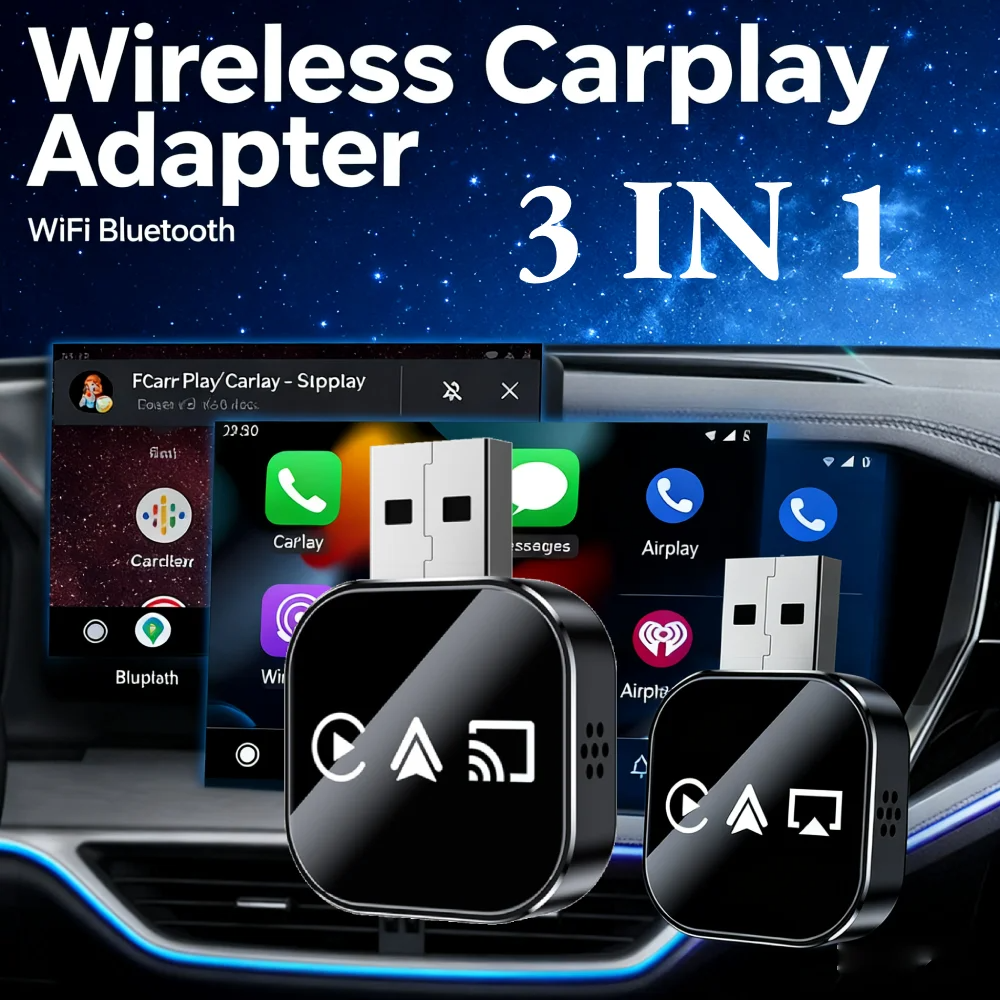 SmartPlug™ – Universel Smart Stik Trådløs CarPlay Og Android Auto Adapter