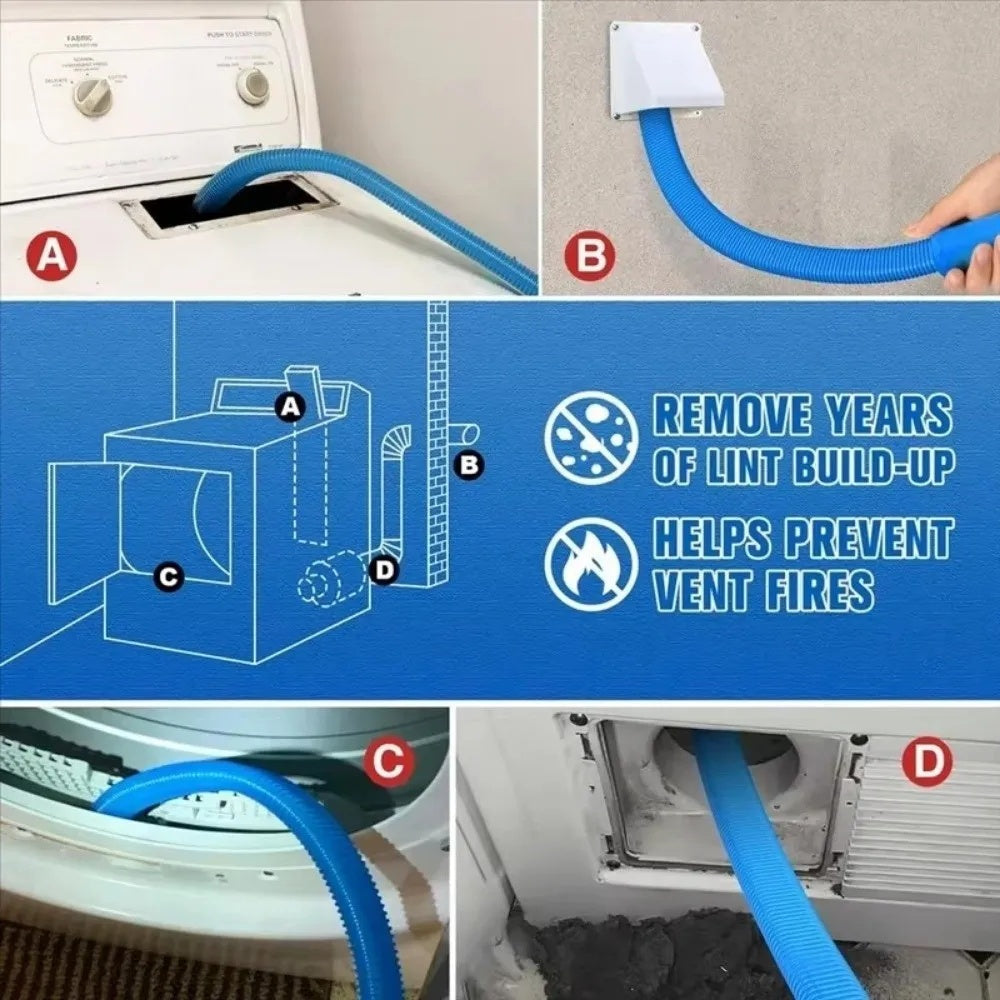 Cleaner Pro° CleanerHose 1+1 GRATIS: Multifunktionel Tørretumbler Vent Rengøringsslange Vedhæftning