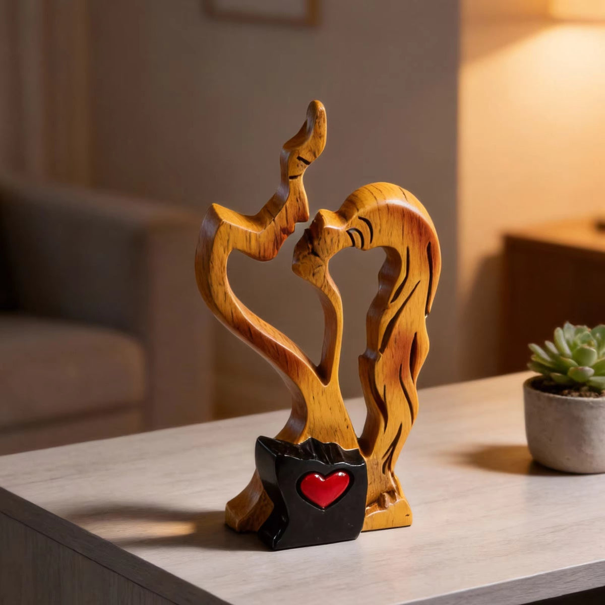 ArtDecor - Trædekorations Kærlighedspar Ornament