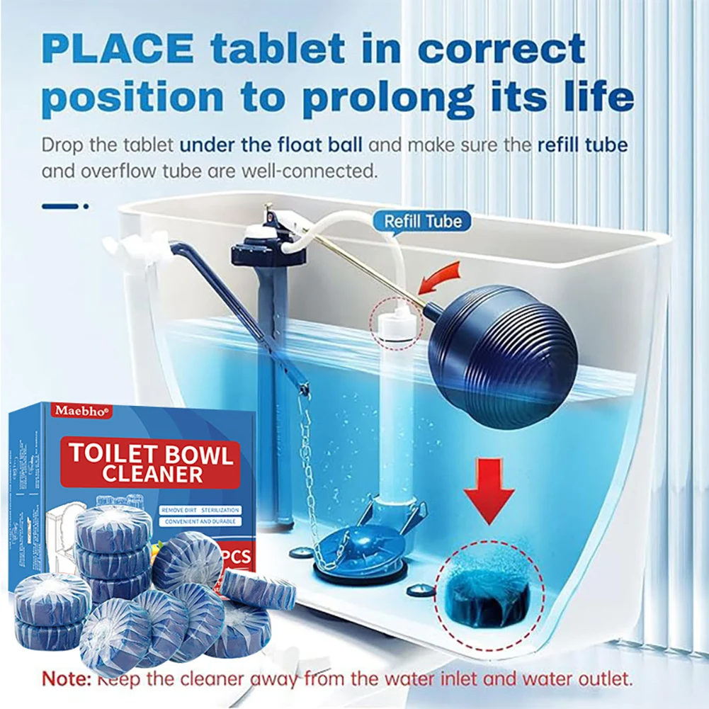 Cleaner Pro° ToiletTablets: Automatisk Drop-In Toiletrens Tabletter