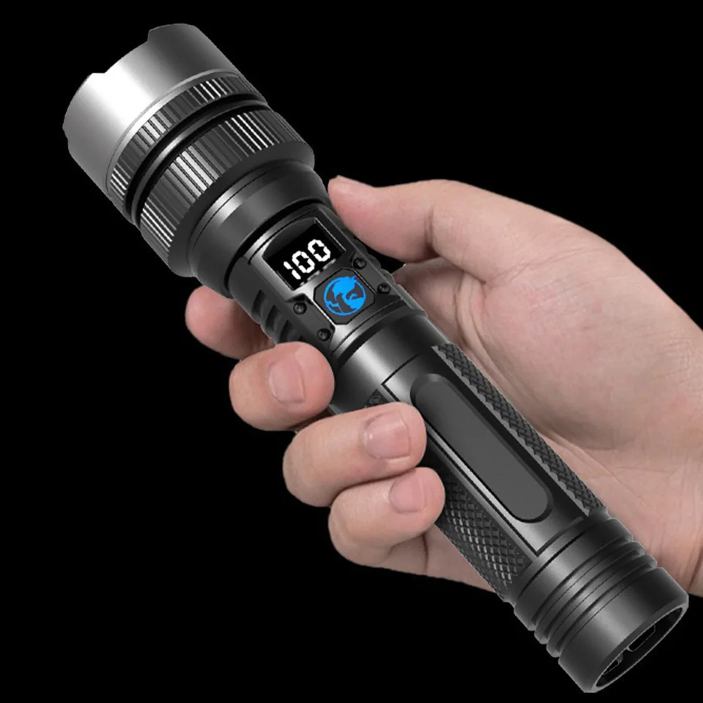 Ledsen™ AdjustableFlashlight: Ultrabright Genopladelig Lommelygte Med Justerbar Stråle