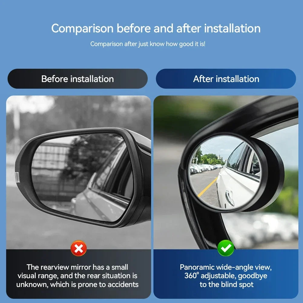 MirrorVisors 1+1 GRATIS: Bilsidespejl Regn Øjenbryn Blind Spot Spejl Visorer