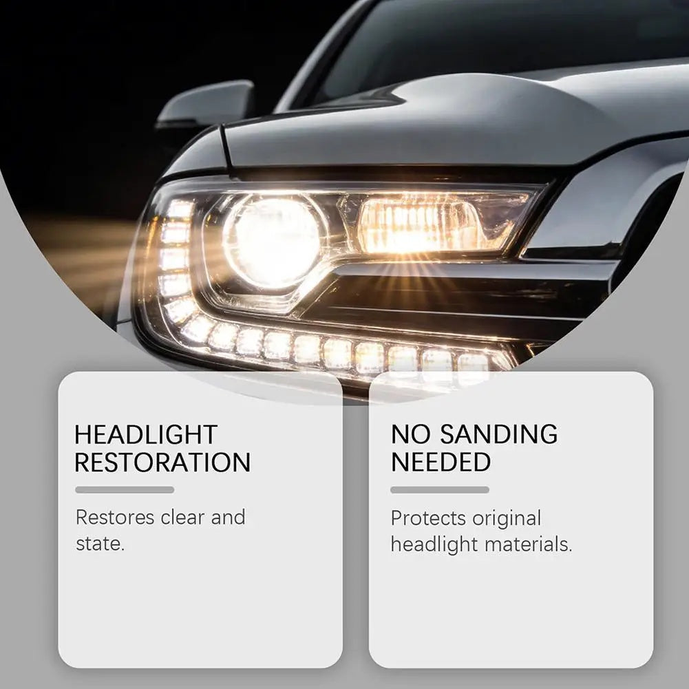 HeadlightShine: Bilforlygter Rengørings- Og Glansgenoprettelsessæt