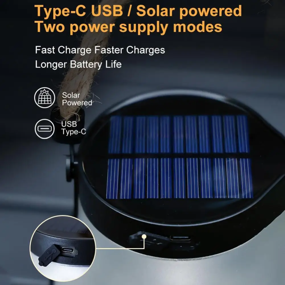 Ledsen™ SolarLantern: Solcelle-Drevet Led Flimren Flamme Stilfuld Solcelle Lanterne