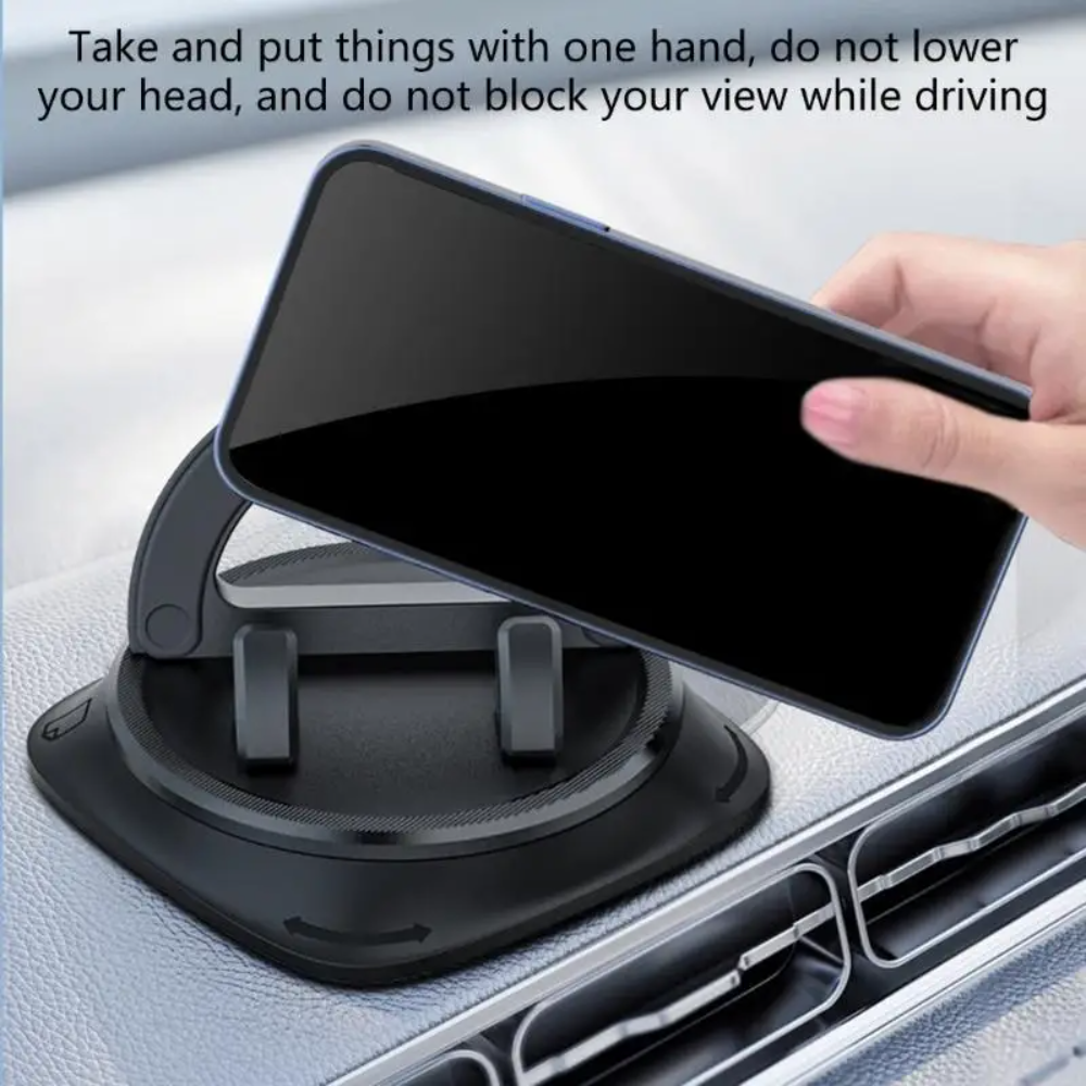Holder360° MobileHolder: Skridsikker Dashboard Mobil Holder Med 360° Rotation
