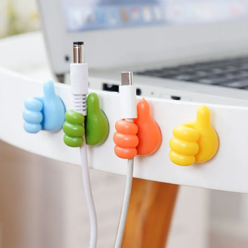 GlideHold® StickyGrips 1+1 GRATIS: Multifunktionel Kabelstyring Væg Organisator Sticky Grips