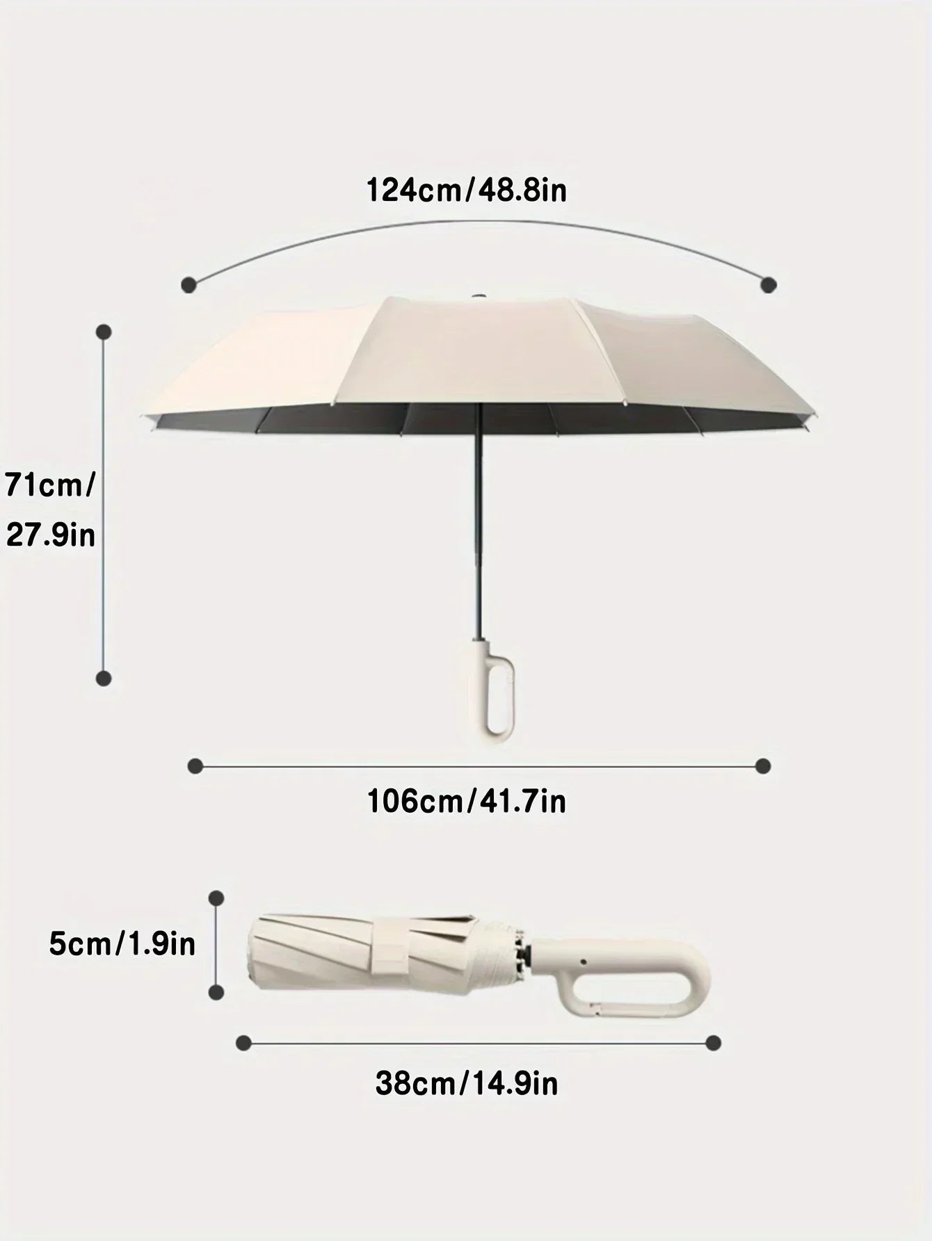 Prettywitchy | Kompakt, forstærket, vindfast paraply i moderne design