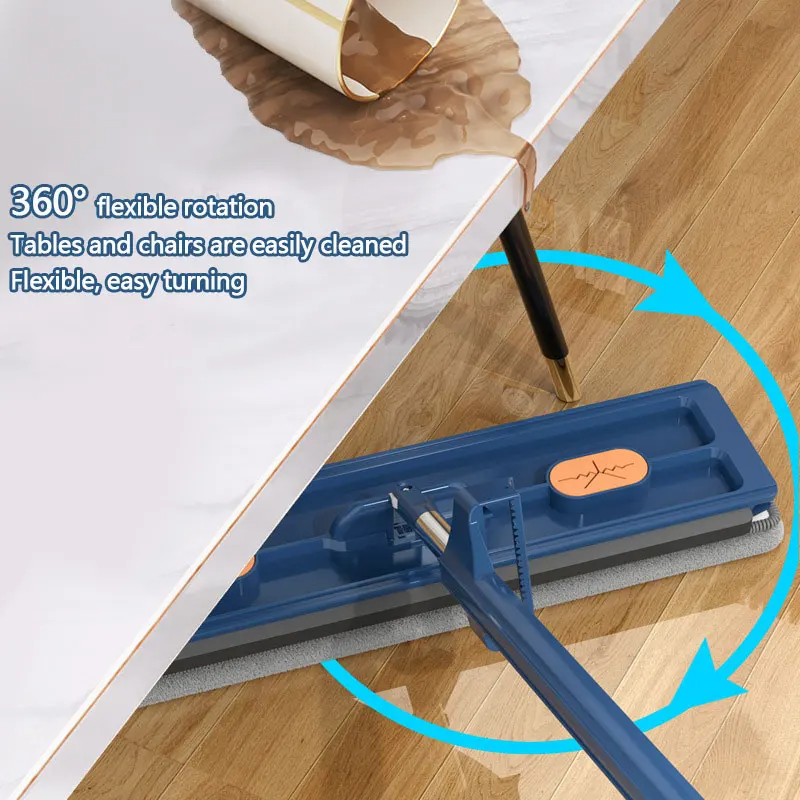 Cleaner Pro° RotatingMop: Stærk Håndtag Nem Rengøring 360° Roterende Flad Moppe