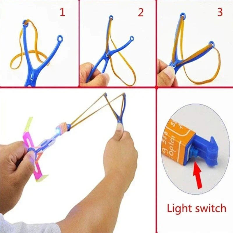 Kletshuts™ SlingshotGlow 5+5 GRATIS - Flyvende Glow Belyst Pil Copter Slingshot