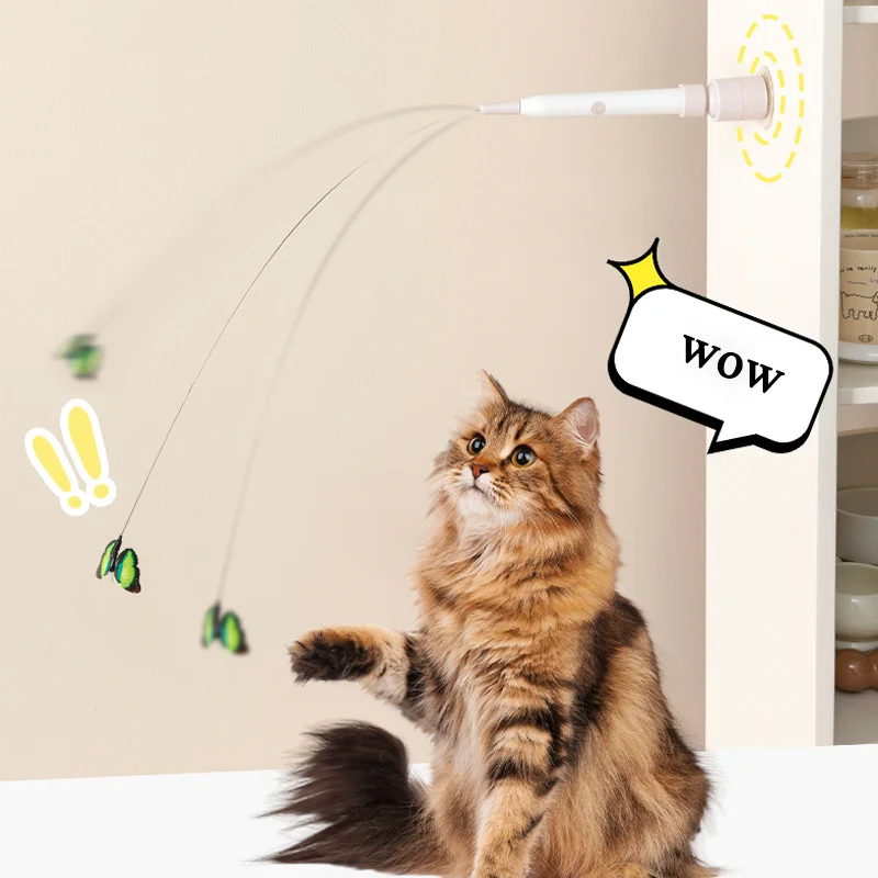 Catfri® DancingButterfly: Interaktiv Legesyg Dansende Sommerfugl Til Katte