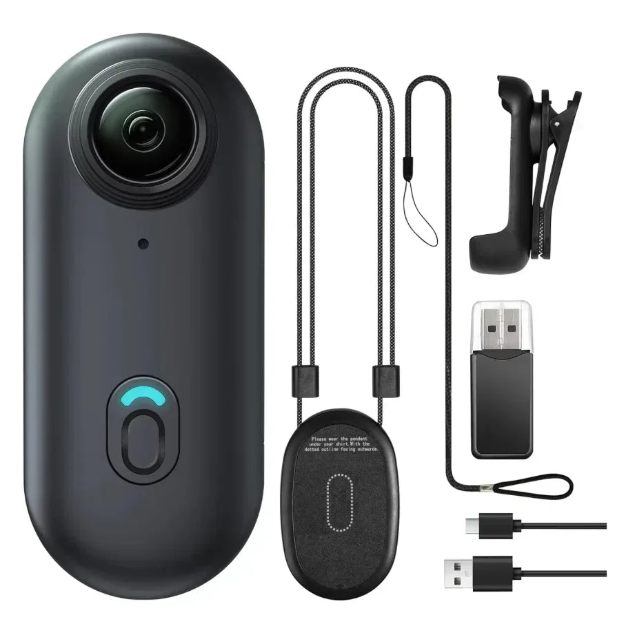 Vandtæt 4K-mini-actionkamera med WiFi og 360° magnetisk holder