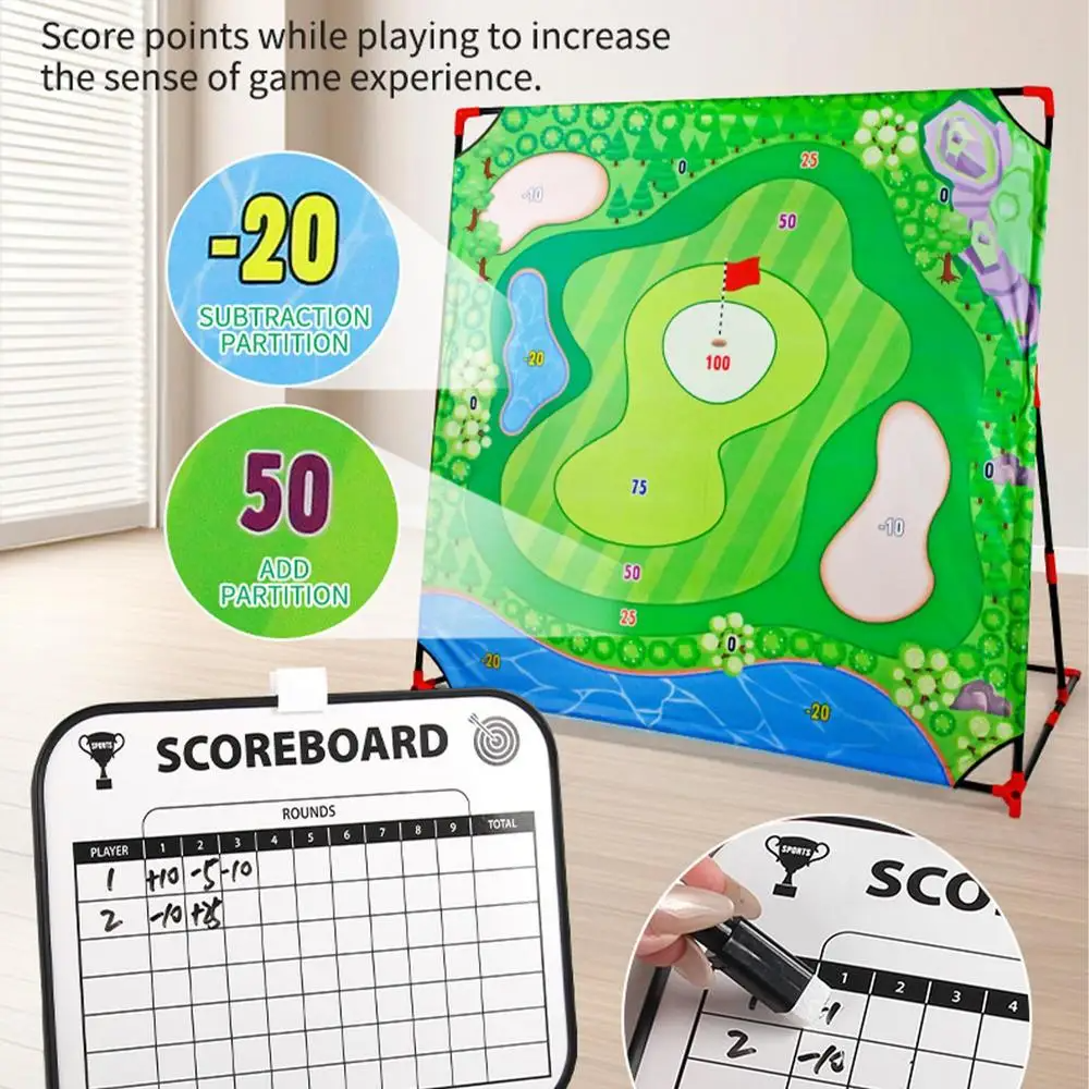 Kletshuts™ PortableGolf: Præcision Chipping Og Putting Bærbar Golf Til Indendørs Og Udendørs Spil
