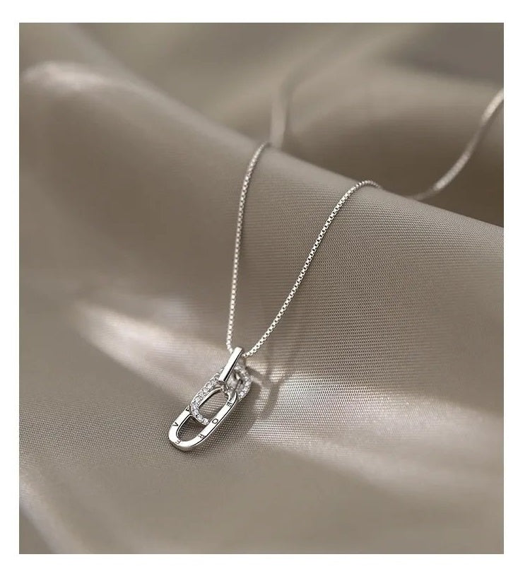 Jewelance™ InterlockingNecklace 1+1 GRATIS: Forever Link Sammenkoblet Vedhæng Mode Halskæde