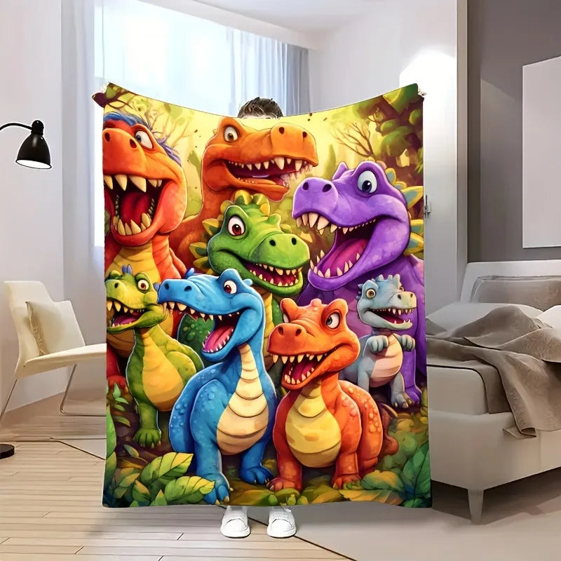 Kletshuts™ DinosaurBlanket: Blødt Og Hyggeligt Børn Kaste Dinosaur Tæppe