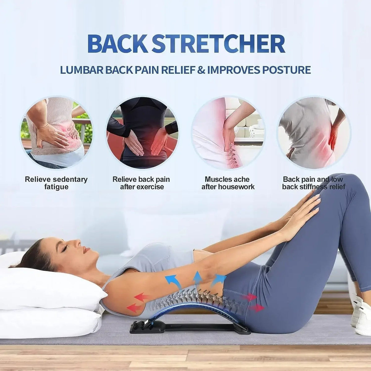 LumbarStretcher 1+1 GRATIS: Daglig Rygkomfort Og Støtte Lumbar Stretcher