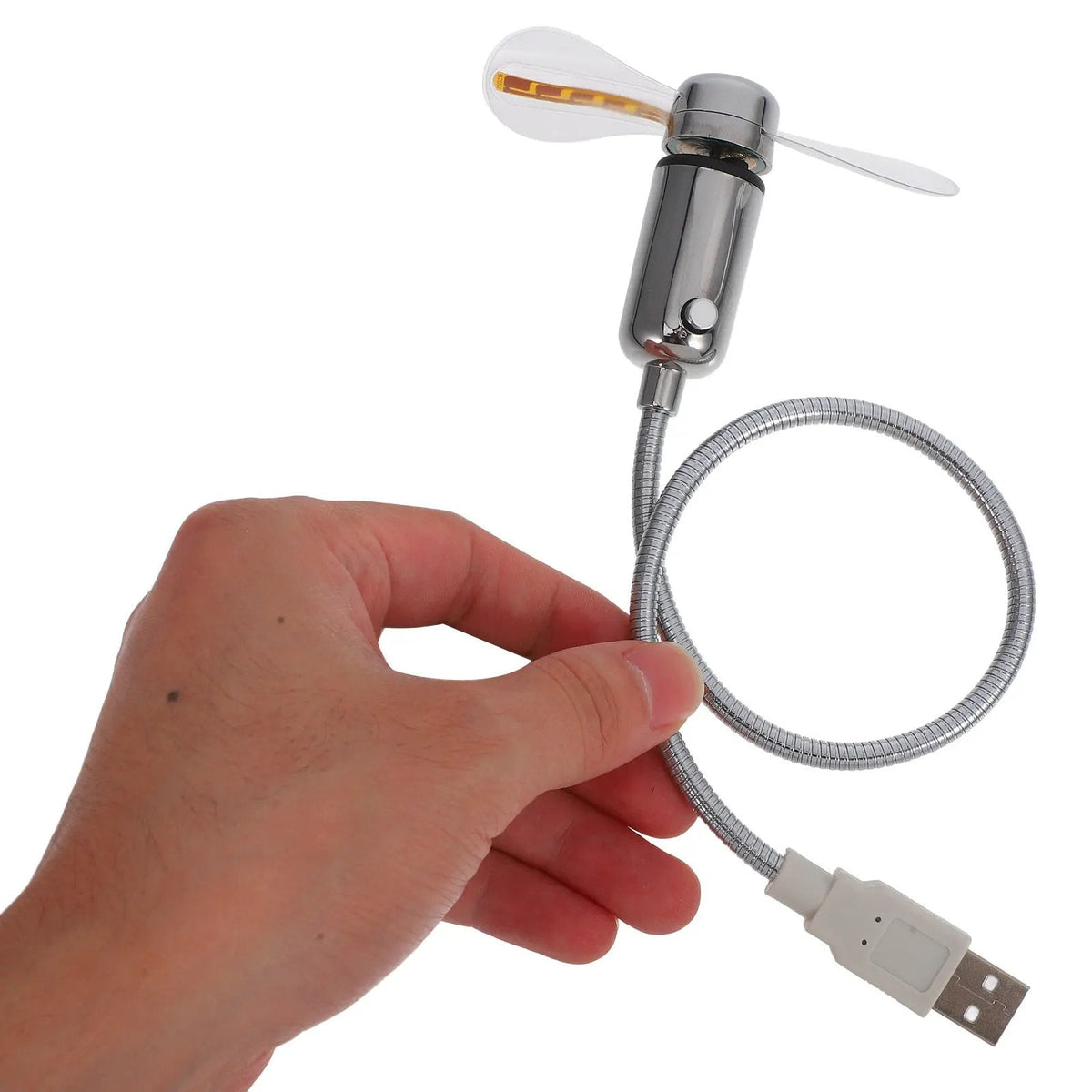 Ledsen™ USBFan - 2-I-1 USB Blæser Med LED Ur Belysning