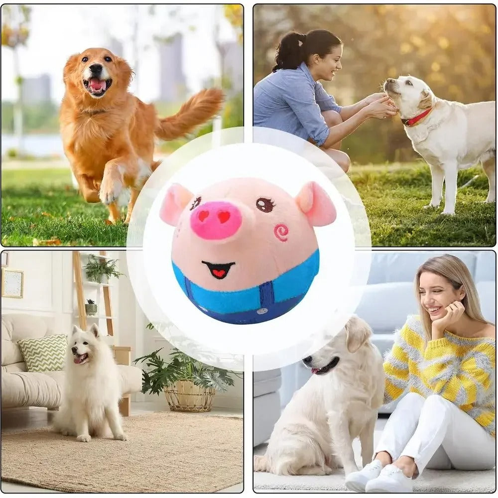 DogCatFri™ BouncingToy: Interaktiv Hoppende Kæledyr Plys Legetøjsbold