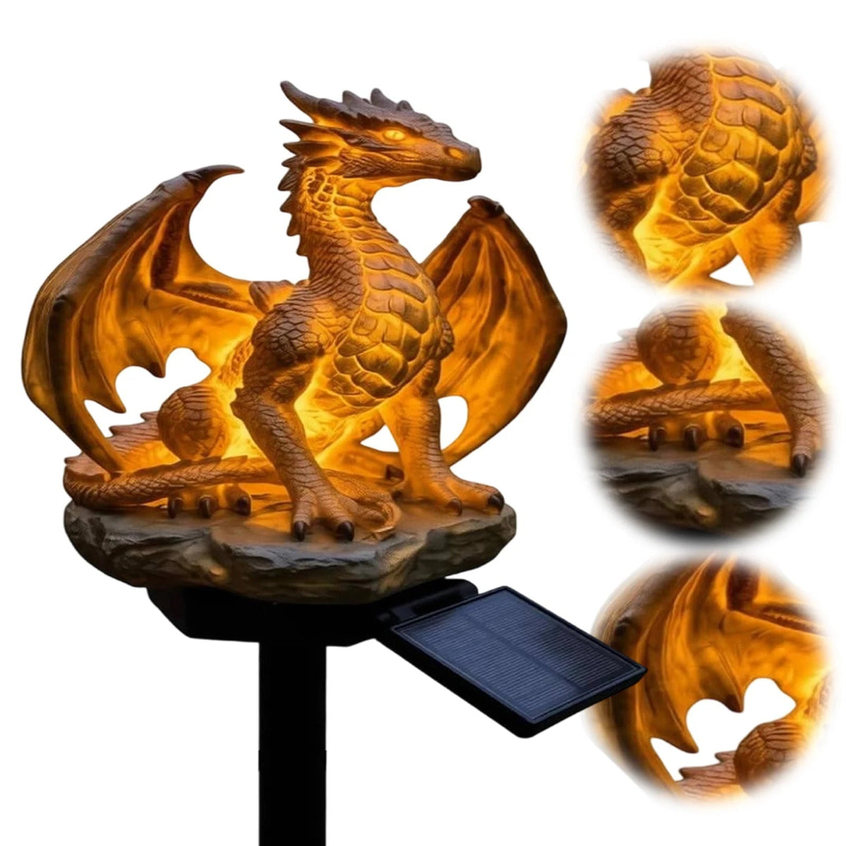 Ledsen™ DragonLight: Sol-Drevet Dragehavebelysning Udendørs Dekorativ Lampe