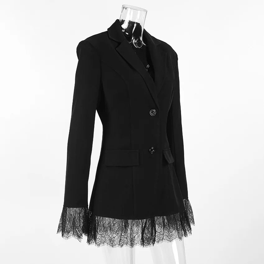 Icone™ LuxuryBlazer: Kvinders Blonder Dobbelt-Revers Luksus Blazer