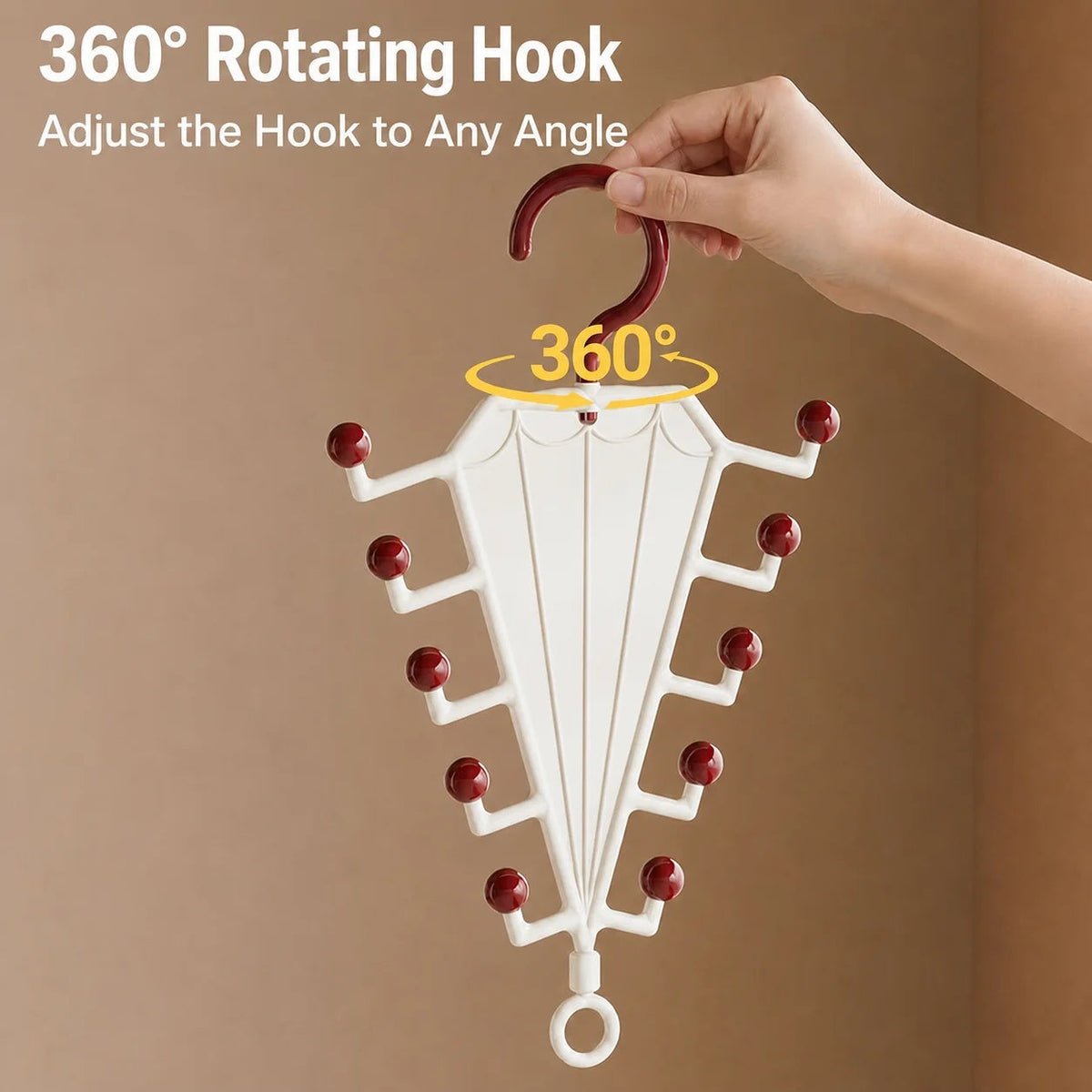GlideHold® UmbrellaHanger 2+2 GRATIS: Multifunktionel Holder Paraplyformet Hanger