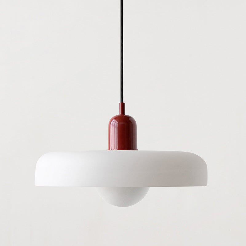 Bauhaus-pendel i farvet glas – design