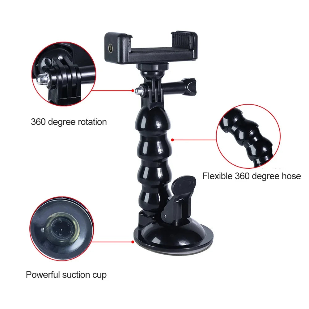 GlideHold® FlexibleHolder 1+1 GRATIS: Universal Suge Grundlag Svanehals Telefon Fleksibel Holder
