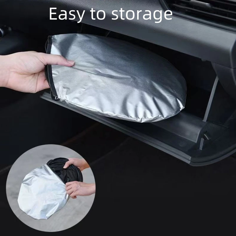 CarSunshade 1+1 GRATIS - Sammenfoldelig Solskærm Bil Sol Visir Varme Beskyttelse Overtræk
