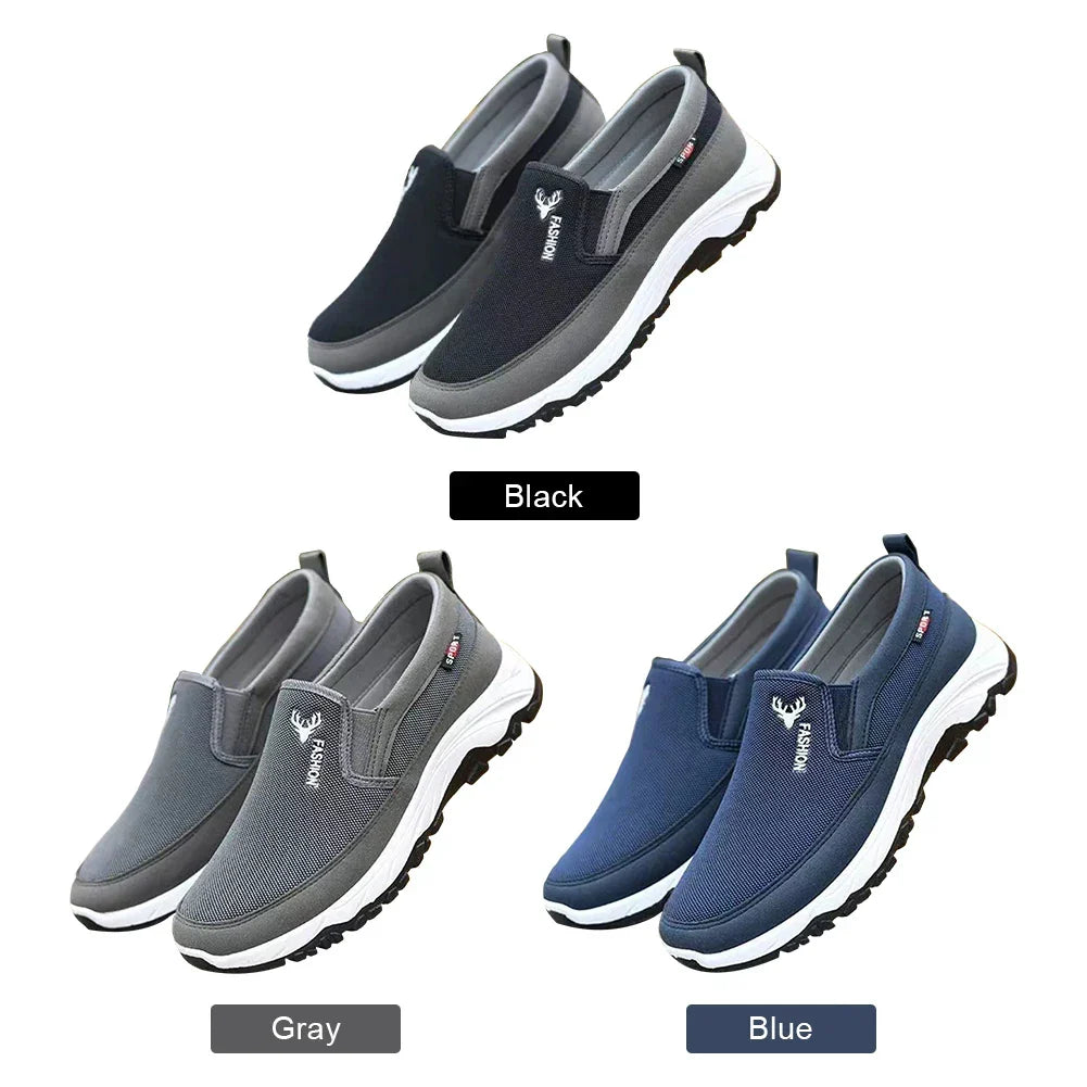 Happy™ EasyShoes: Mænds Stilfulde Tilfældig Komfortable Smutte-På Båd Let Sko