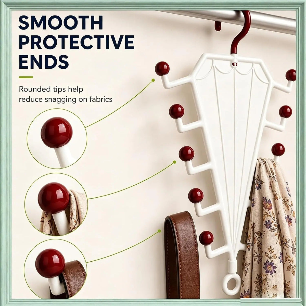 GlideHold® UmbrellaHanger 2+2 GRATIS: Multifunktionel Holder Paraplyformet Hanger